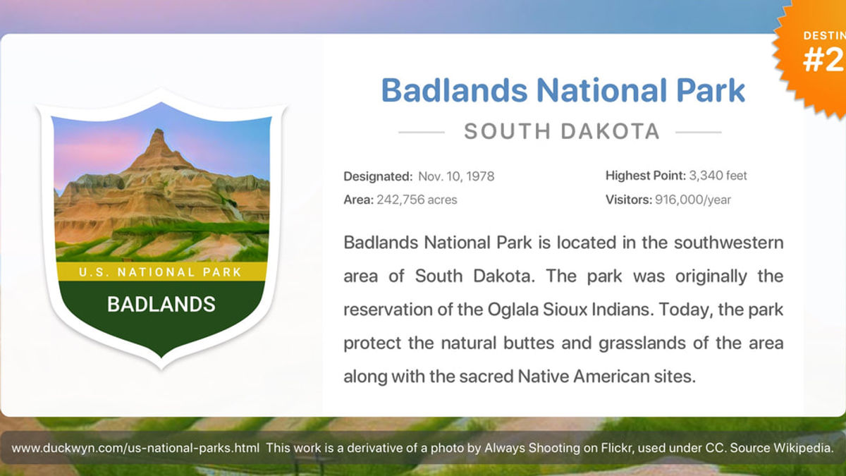 Badlands National Park in Utah