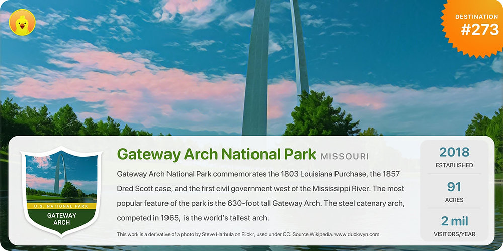Gateway Arch National Park in Missouri