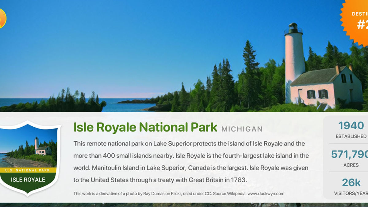 Isle Royale National Park in Michigan